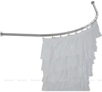 Карниз для ванны Aquanet Maldiva дуга 1500x900 мм нержавеющая сталь 00175656