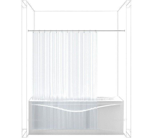 Карниз для ванны прямой Aquanet 130 см 00198746