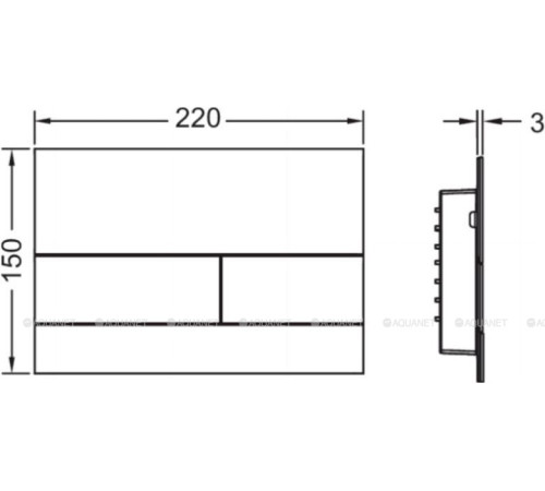 Панель смыва для унитаза TECE TECEsquare II белая матовая 9240834