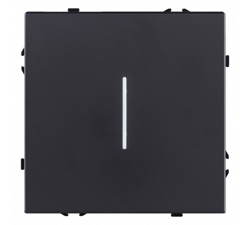 Выключатель проходной одноклавишный с подсветкой без рамки Kollinger Eclipse EC-008BK