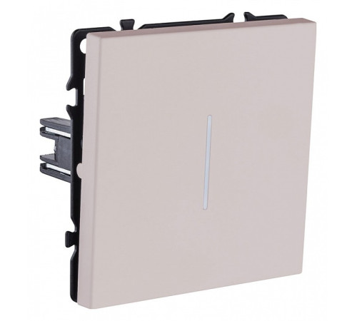 Выключатель проходной одноклавишный с подсветкой без рамки Kollinger Eclipse EC-008CM