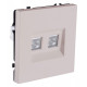 Розетка двойная Ethernet RJ-45 и со шторками, без рамки Kollinger Eclipse EC-018CM