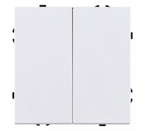 Выключатель двухклавишный без рамки Kollinger Eclipse EC-025WH