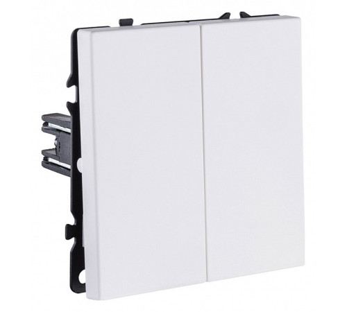 Выключатель двухклавишный без рамки Kollinger Eclipse EC-025WH