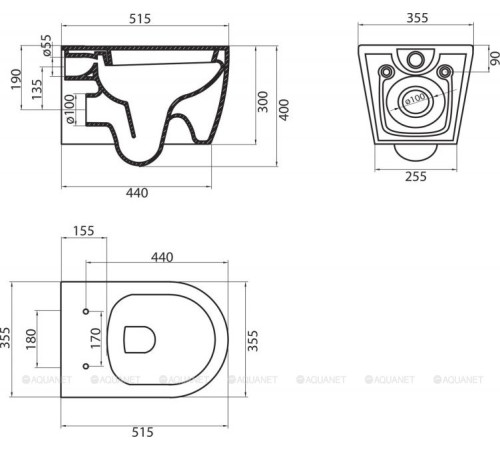 Крышка-сиденье для унитаза BelBagno Marino Soft Close BB105SC
