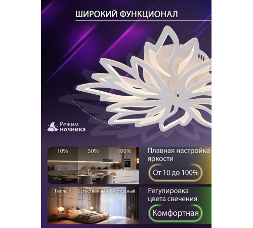 Потолочная люстра Natali Kovaltseva RIF LED LAMPS 81118/6C