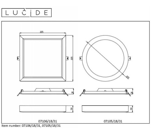 Накладной светильник Lucide Tendo-Led 07105/18/31