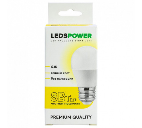 Лампа светодиодная LEDS POWER G45 006772