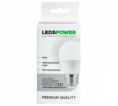 Лампа светодиодная LEDS POWER G45 006789