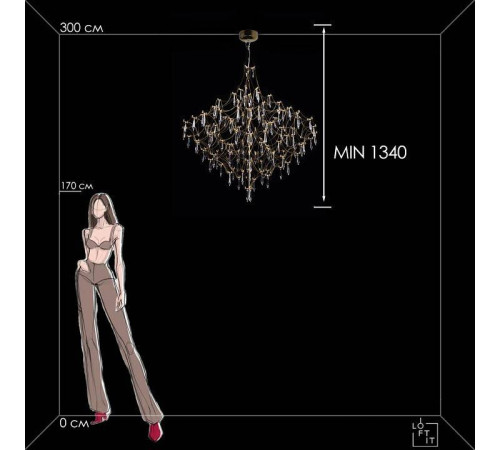 Подвесная люстра Loft it Mira 10259/1000 Gold Asfour