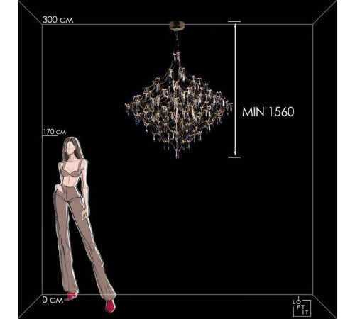 Подвесная люстра Loft it Mira 10259/1200 Gold Asfour