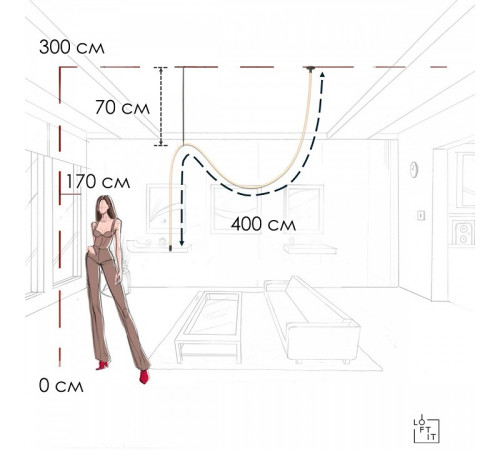 Подвесной светильник Loft it Thread 10388C Black