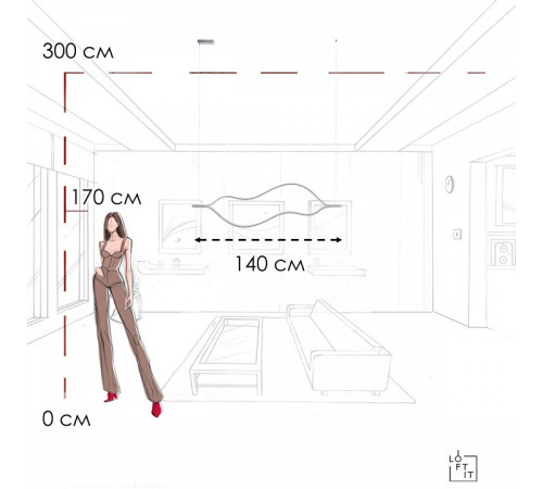 Подвесной светильник Loft it Tape Light 10403/1400 SN
