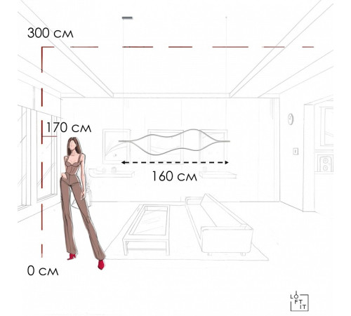 Подвесной светильник Loft it Tape Light 10403/1600 SN