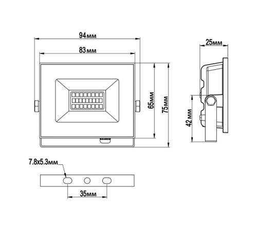 Настенно-потолочный прожектор Luminarte LFL-20W LFL-20W/06