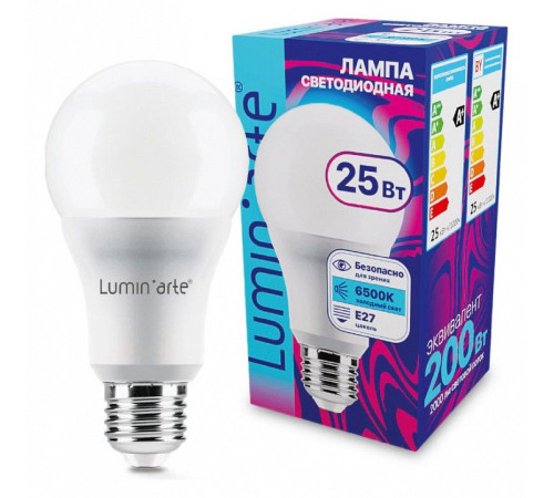Лампа светодиодная Luminarte E27 25Вт 6500K LSTD-A65-25W6KE27