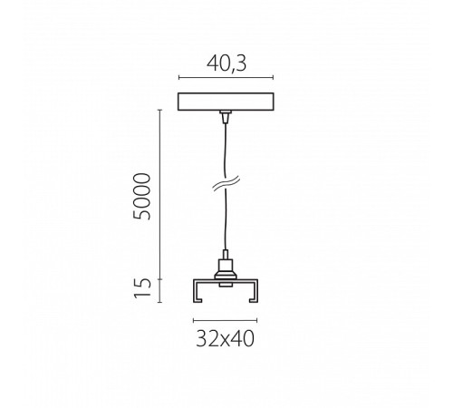 Подвес для трека Lightstar Quattro 504197-FR2