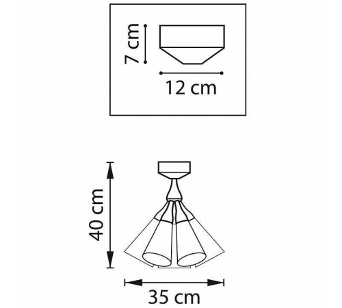 Люстра на штанге Lightstar Cone 757070