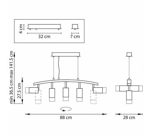 Подвесной светильник Lightstar Rullo LR7353723631