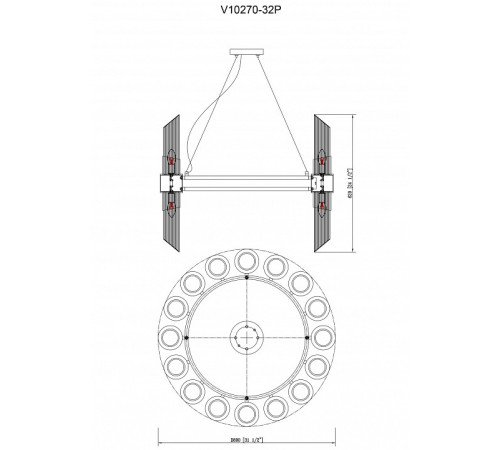 Подвесная люстра Moderli Strict V10270-32P base+V10270-32P glass