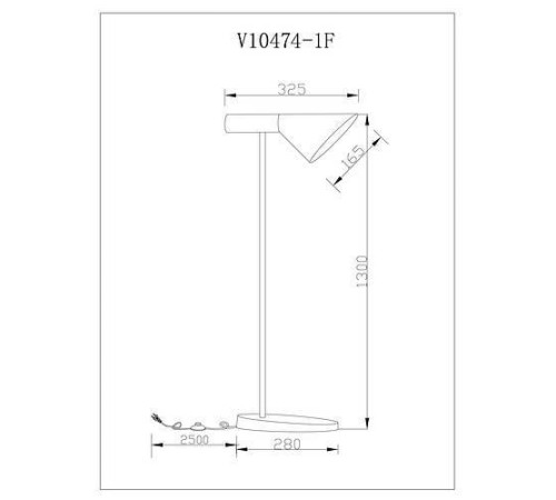 Торшер Moderli Turin V10474-1F