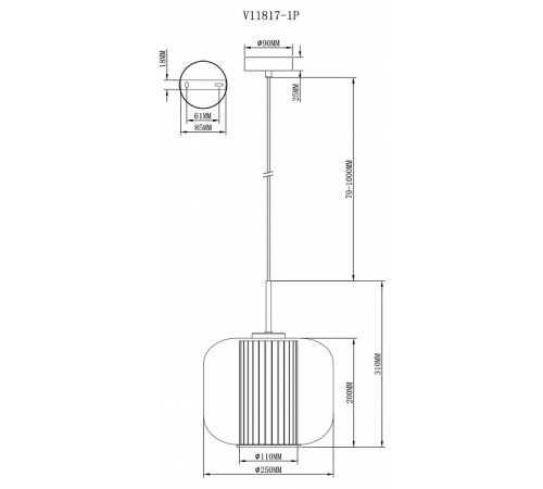 Подвесной светильник Moderli Ember V11817-1P