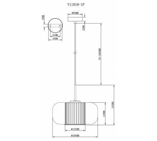 Подвесной светильник Moderli Ember V11818-1P