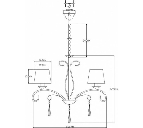 Подвесная люстра Moderli Aramco V2601-5P