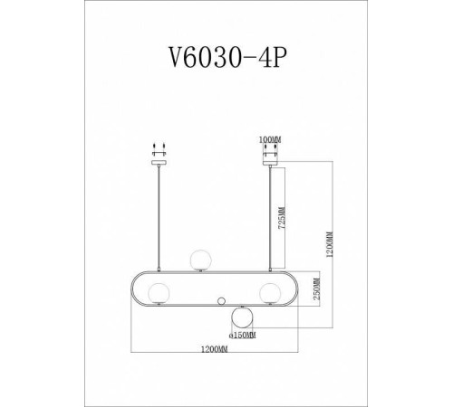 Подвесной светильник Moderli Miya V6030-4P