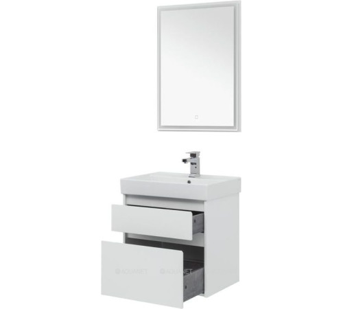 Набор мебели для ванной Aquanet Nova Lite 60 2 ящика белый глянец 00242921