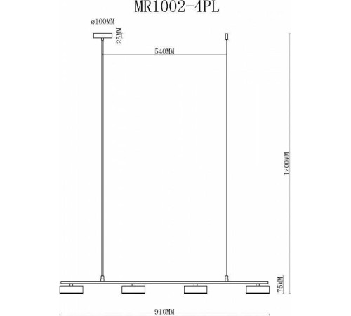 Подвесной светильник MyFar Milla MR1002-4PL