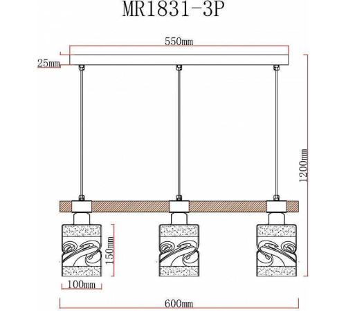 Подвесной светильник MyFar Olivia MR1831-3P