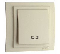 Выключатель одноклавишный с подсветкой Mono Electric Larissa 103-171725-101