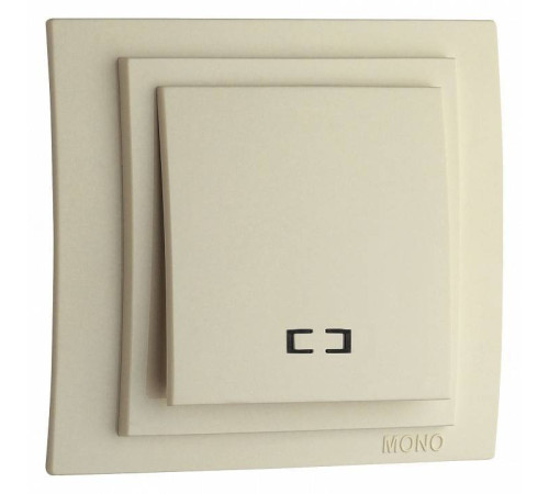 Выключатель одноклавишный с подсветкой Mono Electric Larissa 103-171725-101