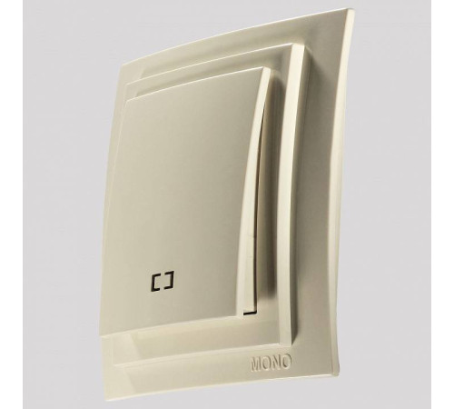 Выключатель одноклавишный с подсветкой Mono Electric Larissa 103-171725-101