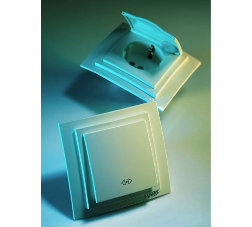 Выключатель одноклавишный с подсветкой Mono Electric Larissa 103-171725-101