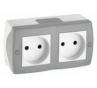 Блок с розетками без заземления Mono Electric Octans IP20 104-020006-121