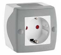 Розетка с заземлением Mono Electric Octans IP20 104-020007-117