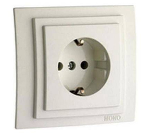 Розетка с заземлением, без рамки Mono Electric Despina / Larissa 500-000121-117