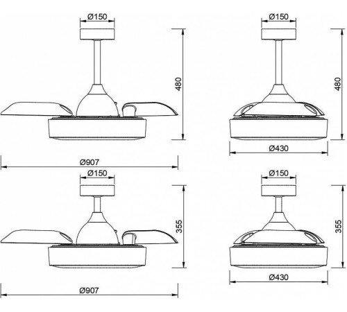 Светильник с вентилятором Mantra (люстры-вентиляторы) Coin 8219