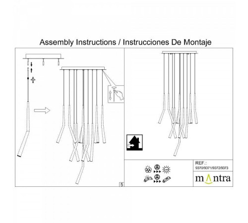 Основание Mantra Modular Light Florones 9373