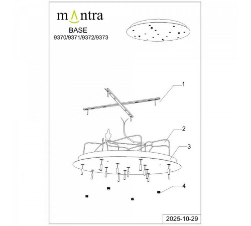 Основание Mantra Modular Light Florones 9373