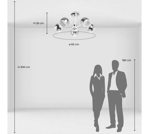 Люстра на штанге De City Альфа 21 324018705