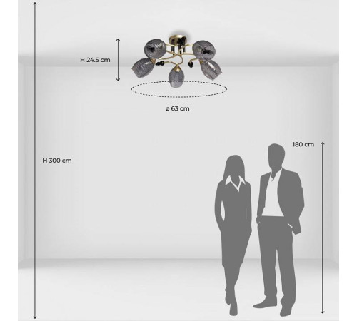 Люстра на штанге De City Клэр 4 463012505