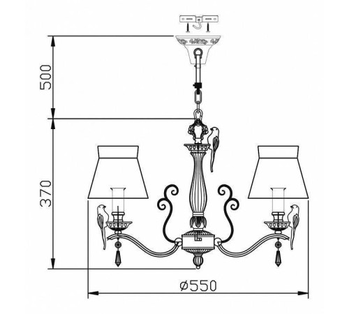 Подвесная люстра Maytoni Bird 3 лампы ARM013-03-W