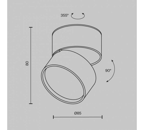 Накладной светильник Maytoni Onda C024CL-12W3K-B-1