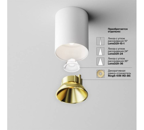 Накладной светильник Maytoni Alfa LED C064CL-8W4K-RD-WB