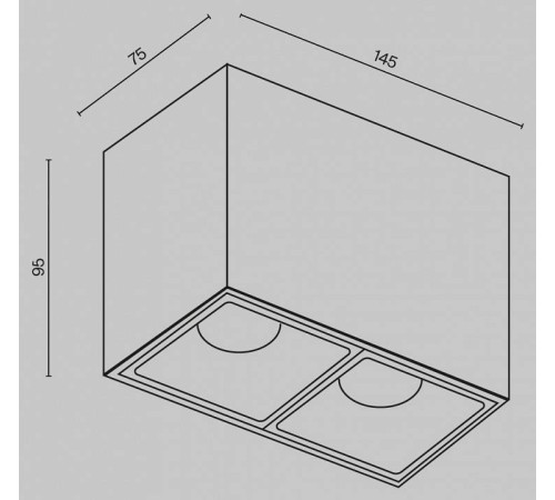 Накладной светильник Maytoni Alfa LED C065CL-02-L12W3K-B