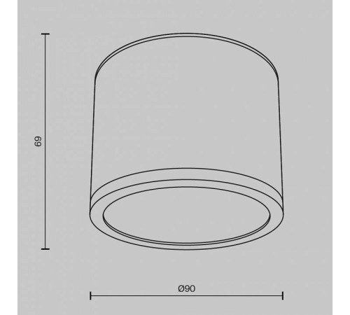 Накладной светильник Maytoni Rendo C095CL-GX53-GR