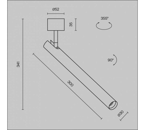 Светильник на штанге Maytoni Focus T C141CL-L300-6W3K-BBS